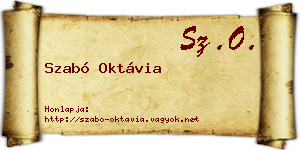 Szabó Oktávia névjegykártya